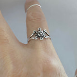 Sterling Silver Dainty Sunburst Ring, Sun Rings, Sunshine Jewelry