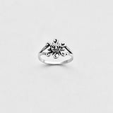 Sterling Silver Dainty Sunburst Ring, Sun Rings, Sunshine Jewelry