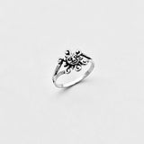 Sterling Silver Dainty Sunburst Ring, Sun Rings, Sunshine Jewelry