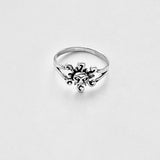 Sterling Silver Dainty Sunburst Ring, Sun Rings, Sunshine Jewelry