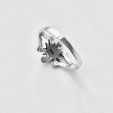 Sterling Silver Dainty Sunburst Ring, Sun Rings, Sunshine Jewelry