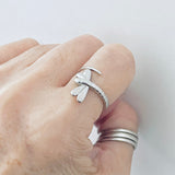 Sterling Silver Wraparound Dragonfly Ring, Bug Rings, Insect Ring, Spirit Bugs