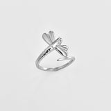 Sterling Silver Wraparound Dragonfly Ring, Bug Rings, Insect Ring, Spirit Bugs