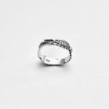 925 Sterling Silver Unisex Eternity Feather Band Ring | Boho Angel Wing Spirit Rings