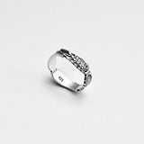 925 Sterling Silver Unisex Eternity Feather Band Ring | Boho Angel Wing Spirit Rings