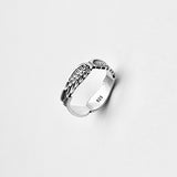 925 Sterling Silver Unisex Eternity Feather Band Ring | Boho Angel Wing Spirit Rings