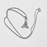 Sterling Silver Celtic Necklace, Silver Chain, Trinity Knot Jewelry