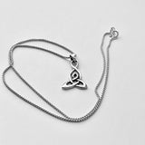Sterling Silver Celtic Necklace, Silver Chain, Trinity Knot Jewelry