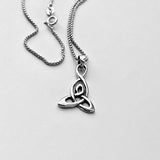 Sterling Silver Celtic Necklace, Silver Chain, Trinity Knot Jewelry