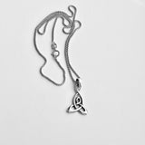 Sterling Silver Celtic Necklace, Silver Chain, Trinity Knot Jewelry