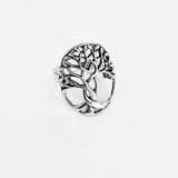 925 Sterling Silver Large Tree Of Life Ring | Boho Fortune Statement Silver Rings