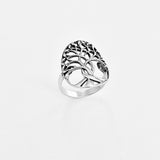 925 Sterling Silver Large Tree Of Life Ring | Boho Fortune Statement Silver Rings