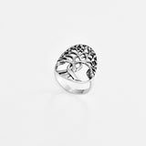 925 Sterling Silver Large Tree Of Life Ring | Boho Fortune Statement Silver Rings