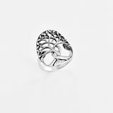 925 Sterling Silver Large Tree Of Life Ring | Boho Fortune Statement Silver Rings