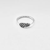 925 Sterling Silver Sideway Pineapple Ring | Dainty Tropical Fruit Silver Rings