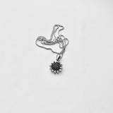 Sterling Silver Dainty Small Sunflower Necklace, Flower Chain, Sunshine Jewelry