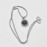 Sterling Silver Dainty Small Sunflower Necklace, Flower Chain, Sunshine Jewelry
