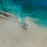 Sterling Silver Olive Branch and Dove Necklace, Silver Bird Chain, Religious Jewelry