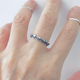 925 Sterling Silver Tiny Elephant Band Ring | Dainty Spirit Animal Silver Rings