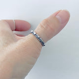 925 Sterling Silver Tiny Elephant Band Ring | Dainty Spirit Animal Silver Rings