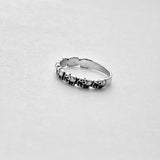 925 Sterling Silver Tiny Elephant Band Ring | Dainty Spirit Animal Silver Rings