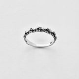 925 Sterling Silver Tiny Elephant Band Ring | Dainty Spirit Animal Silver Rings