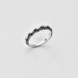 925 Sterling Silver Tiny Elephant Band Ring | Dainty Spirit Animal Silver Rings