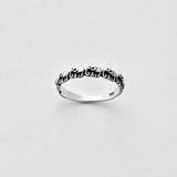 925 Sterling Silver Tiny Elephant Band Ring | Dainty Spirit Animal Silver Rings