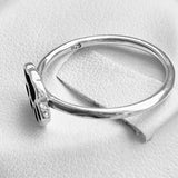 925 Sterling Silver Small Paw Print Ring | Dog Pet Animal Puppy Silver Rings