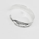 Sterling Silver Adjustable Unisex Feather Bangle, Cowboy Bracelet, Angels Wing Bangles