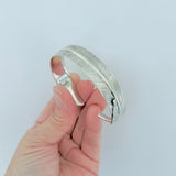 Sterling Silver Adjustable Unisex Feather Bangle, Cowboy Bracelet, Angels Wing Bangles