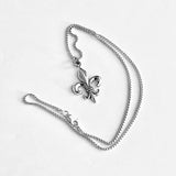 Sterling Silver Large Fleur De Lis Necklace, Silver Necklaces, Saints, Lily, France Chain