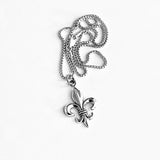Sterling Silver Large Fleur De Lis Necklace, Silver Necklaces, Saints, Lily, France Chain