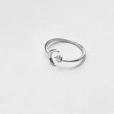 Sterling Silver Dainty Moon And Twinkle Star Ring | Celestial Silver Jewelry