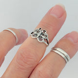 Sterling Silver Adjustable Butterfly Toe Ring, Boho Ring, Silver Ring, Spiritual Ring