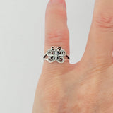 Sterling Silver Adjustable Butterfly Toe Ring, Boho Ring, Silver Ring, Spiritual Ring
