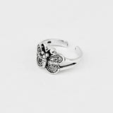 Sterling Silver Adjustable Butterfly Toe Ring, Boho Ring, Silver Ring, Spiritual Ring