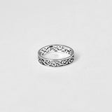 Sterling Silver Victorian Swirl Ring, Filigree Band, Stackable Wedding Jewelry