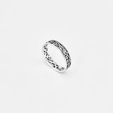 Sterling Silver Victorian Swirl Ring, Filigree Band, Stackable Wedding Jewelry