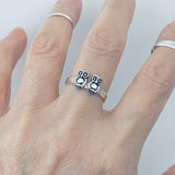 Sterling Silver Twin Owls Ring, Silver Rings, Spirit Bird Ring, Animals, Owl