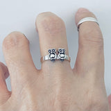 Sterling Silver Twin Owls Ring, Silver Rings, Spirit Bird Ring, Animals, Owl
