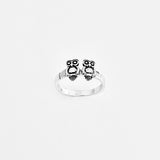 Sterling Silver Twin Owls Ring, Silver Rings, Spirit Bird Ring, Animals, Owl