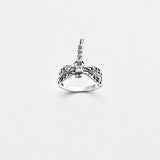 925 Sterling Silver Thin Filigree Dragonfly Ring | Delicate Boho Spirit Insect Jewelry