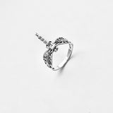 925 Sterling Silver Thin Filigree Dragonfly Ring | Delicate Boho Spirit Insect Jewelry