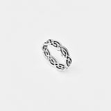 Sterling Silver Eternity Celtic Weave Ring, Silver Rings, Wedding Bands, Unisex Ring