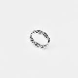 Sterling Silver Eternity Celtic Weave Ring, Silver Rings, Wedding Bands, Unisex Ring