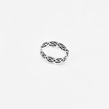 Sterling Silver Eternity Celtic Weave Ring, Silver Rings, Wedding Bands, Unisex Ring