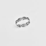 Sterling Silver Eternity Celtic Weave Ring, Silver Rings, Wedding Bands, Unisex Ring