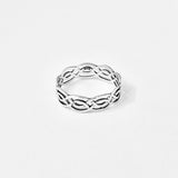 Sterling Silver Thin Eternity Celtic Band Ring, Silver Rings, Wedding Bands, Knots