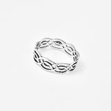 Sterling Silver Thin Eternity Celtic Band Ring, Silver Rings, Wedding Bands, Knots